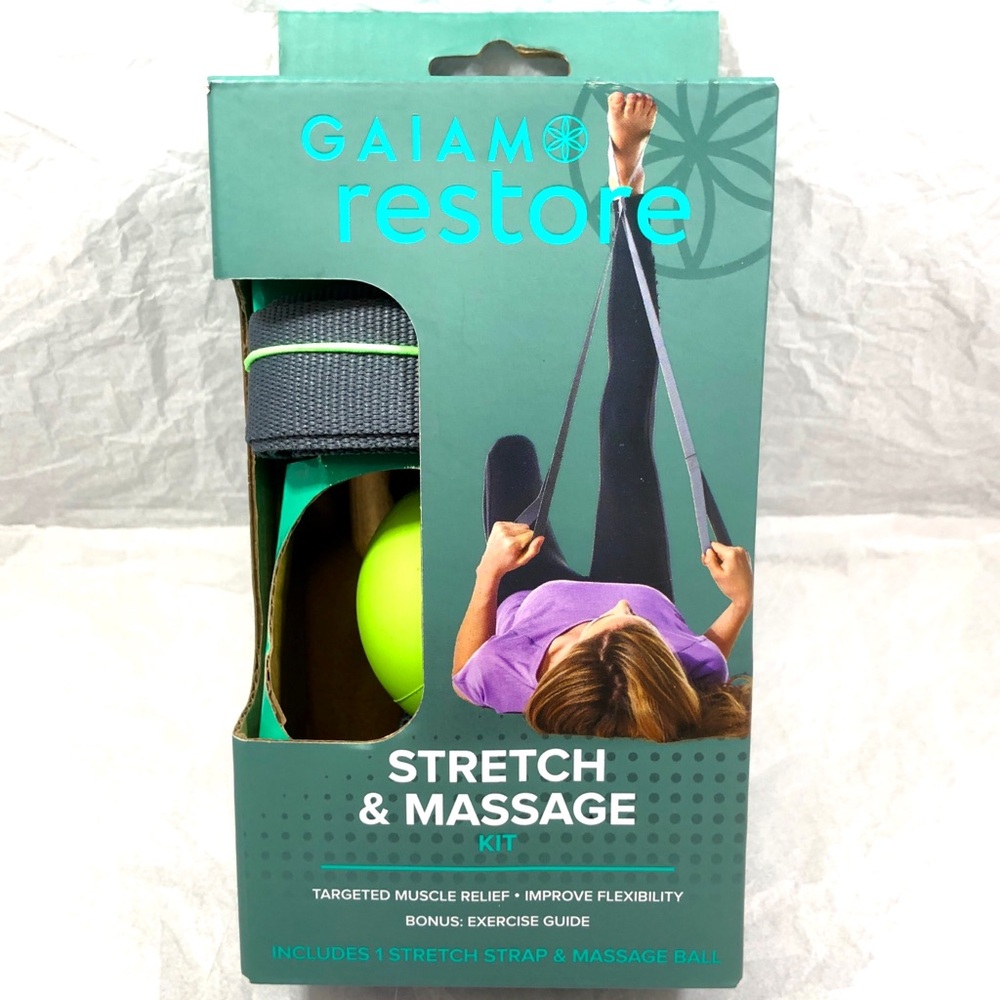 GAIAM RESTORE STRETCH & MASSAGE KIT